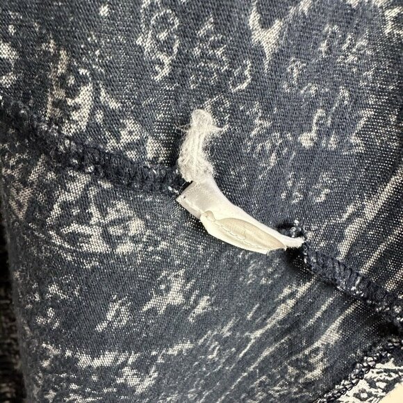 Lucky Brand 2X Top Paisley Border Print Plus Size 3/4 Sleeve Blouse Boho - Picture 5 of 8